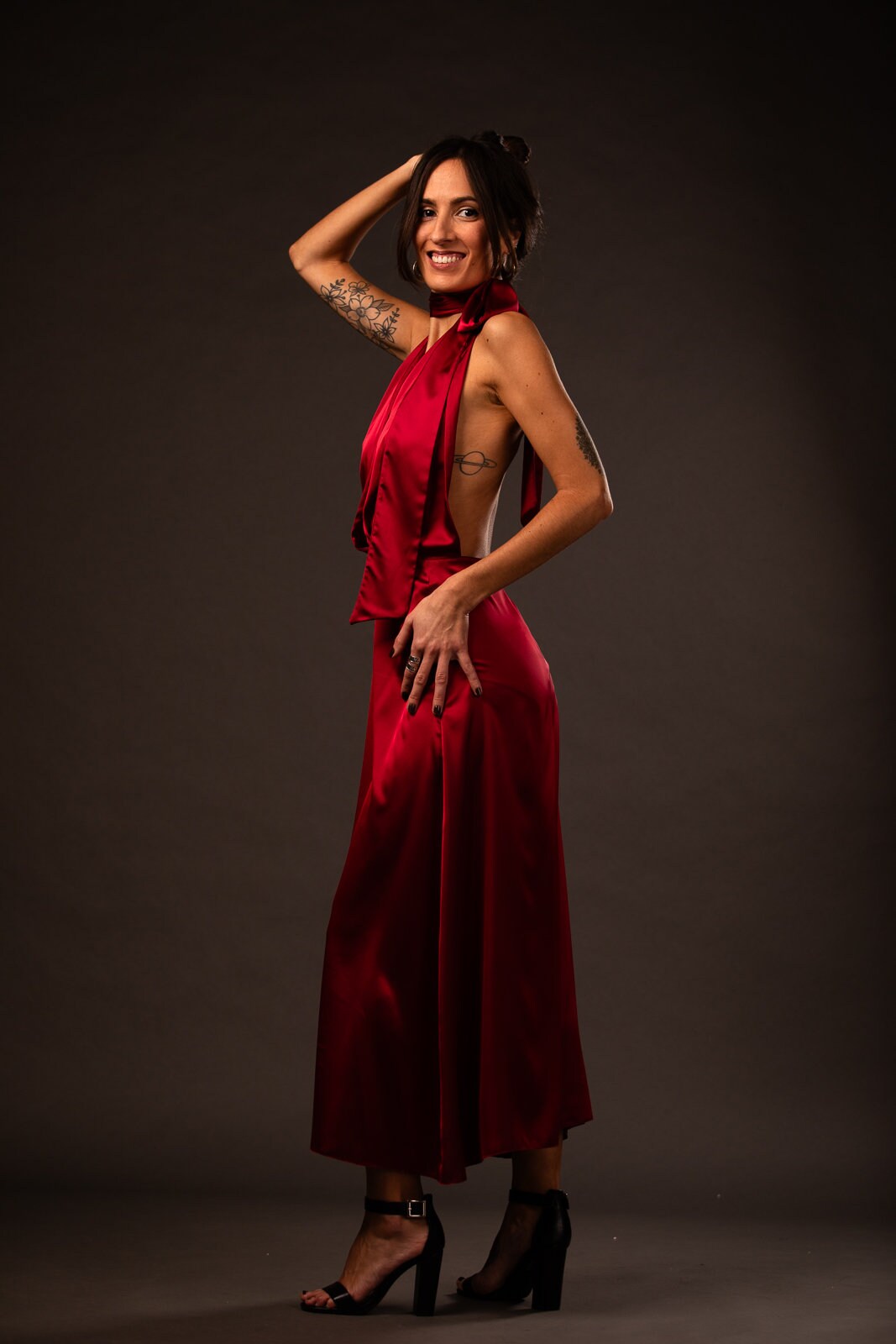 scarlet bridesmaid dresses Sparkly Scarlet Red Sequin Long Bridesmaid Dresses
